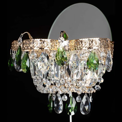 Бра Камея Флора зеленая в Подольске Гусь Хрустальный