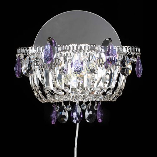 Бра Камея фиолетовая в Подольске Гусь Хрустальный