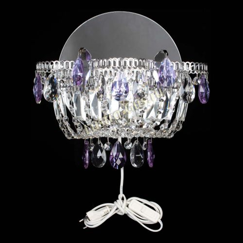 Бра Камея фиолетовая в Подольске Гусь Хрустальный