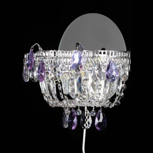 Бра Камея фиолетовая в Подольске Гусь Хрустальный