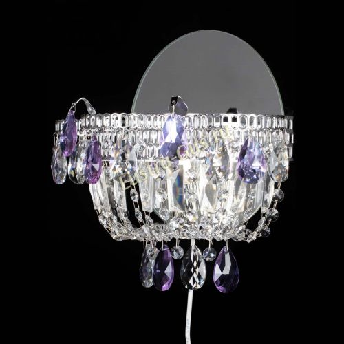 Бра Камея фиолетовая в Подольске Гусь Хрустальный