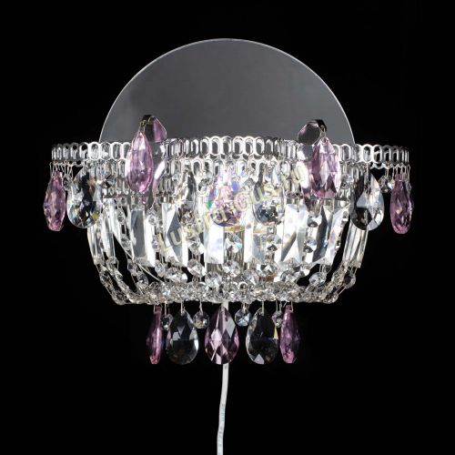 Бра Камея розовая в Подольске Гусь Хрустальный