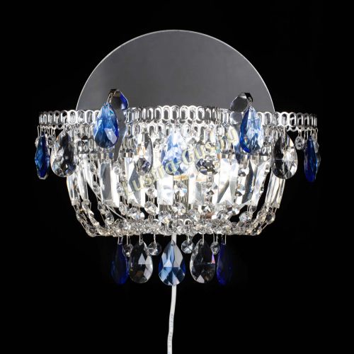 Бра Камея синяя в Подольске Гусь Хрустальный