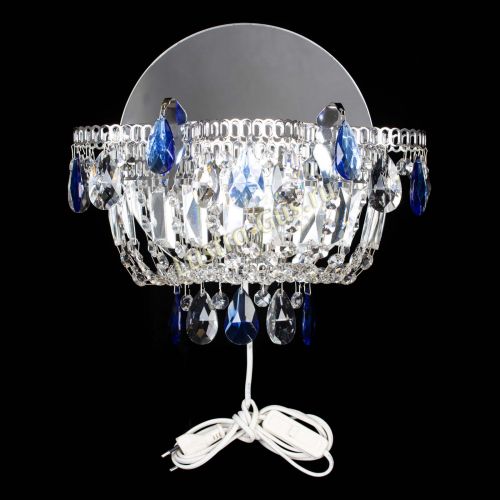 Бра Камея синяя в Подольске Гусь Хрустальный