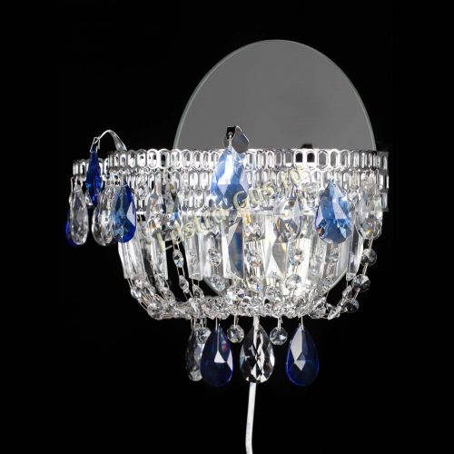 Бра Камея синяя в Подольске Гусь Хрустальный