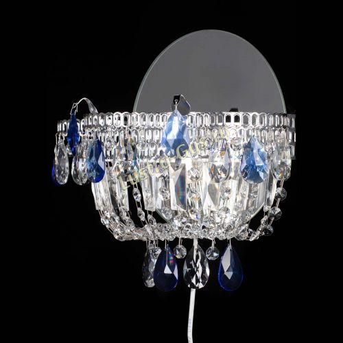 Бра Камея синяя в Подольске Гусь Хрустальный