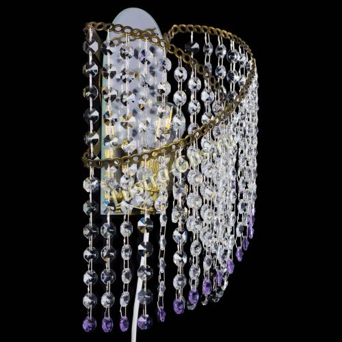 Бра Космея №1 фиолетовая под бронзу в Подольске Гусь Хрустальный