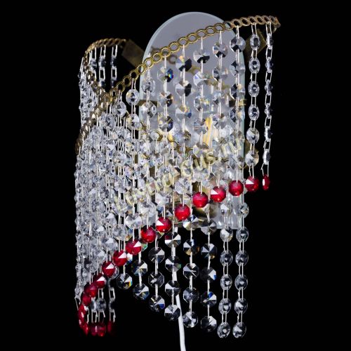 Бра Космея №1 красная под бронзу в Подольске Гусь Хрустальный