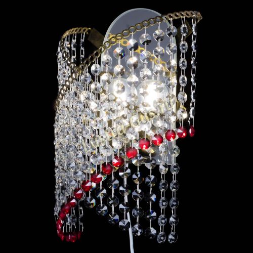 Бра Космея №1 красная под бронзу в Подольске Гусь Хрустальный