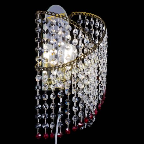 Бра Космея №1 красная под бронзу в Подольске Гусь Хрустальный