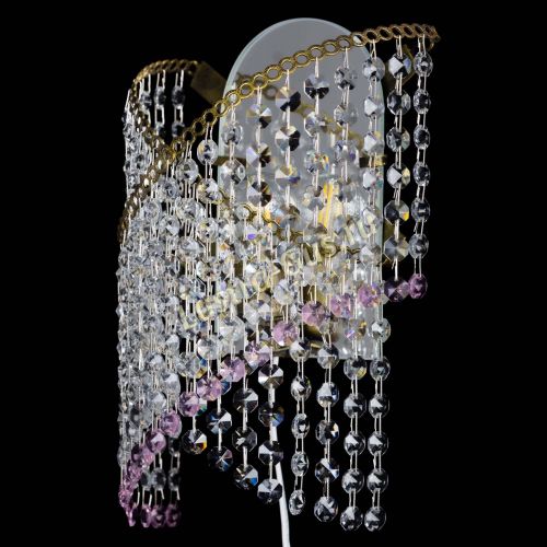 Бра Космея №1 розовая под бронзу в Подольске Гусь Хрустальный