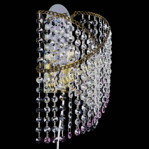 Бра Космея №1 розовая под бронзу в Подольске Гусь Хрустальный