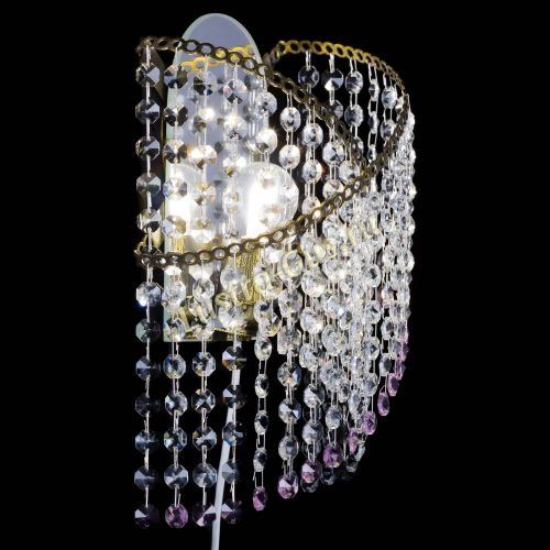 Бра Космея №1 розовая под бронзу в Подольске Гусь Хрустальный