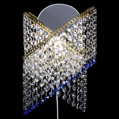 Бра Космея №1 синяя под бронзу в Подольске Гусь Хрустальный