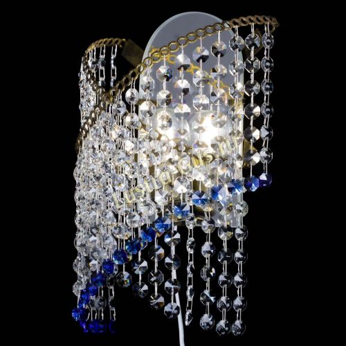 Бра Космея №1 синяя под бронзу в Подольске Гусь Хрустальный