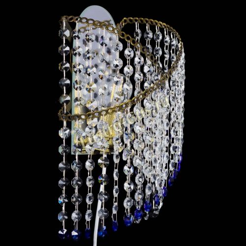 Бра Космея №1 синяя под бронзу в Подольске Гусь Хрустальный