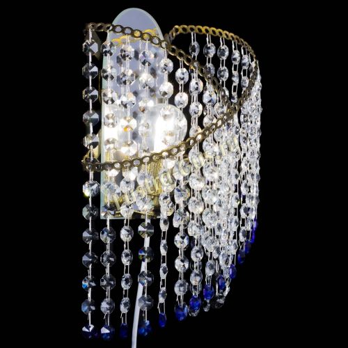 Бра Космея №1 синяя под бронзу в Подольске Гусь Хрустальный