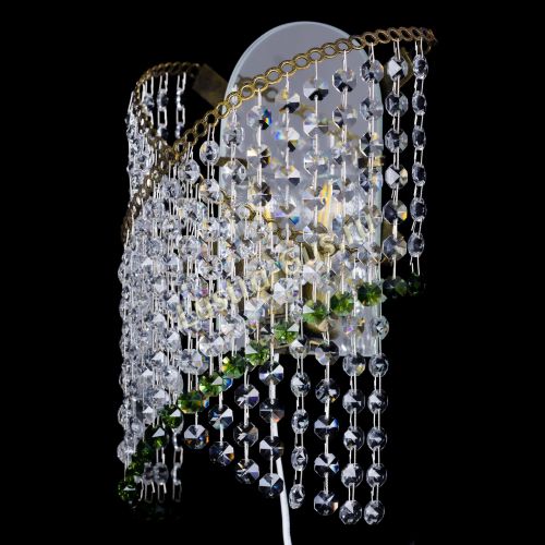 Бра Космея №1 зеленая под бронзу в Подольске Гусь Хрустальный