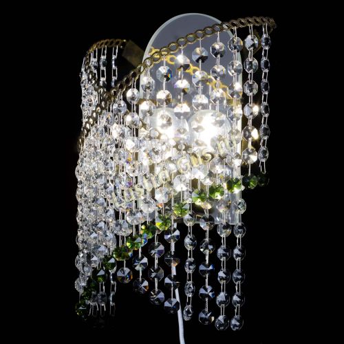 Бра Космея №1 зеленая под бронзу в Подольске Гусь Хрустальный