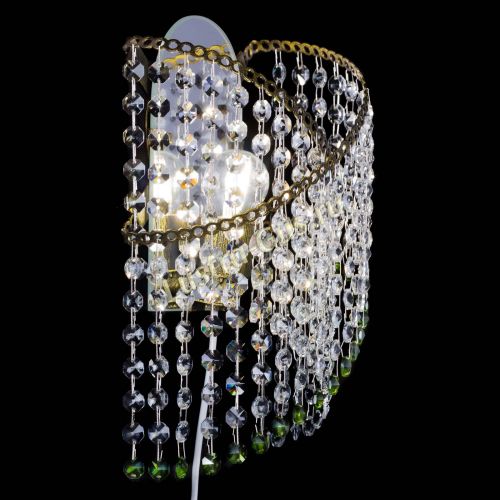 Бра Космея №1 зеленая под бронзу в Подольске Гусь Хрустальный