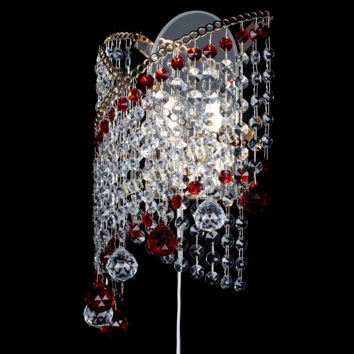 Бра Космея №3 красная в Подольске Гусь Хрустальный