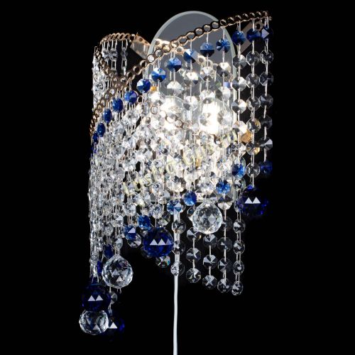 Бра Космея №3 синяя в Подольске Гусь Хрустальный