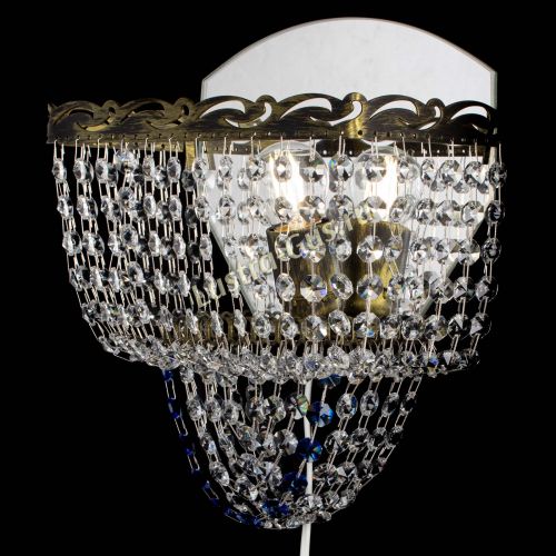 Бра Квадрат №2 под бронзу Синяя в Подольске Гусь Хрустальный