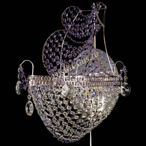 Бра Парусник №1 фиолетовая в Подольске Гусь Хрустальный