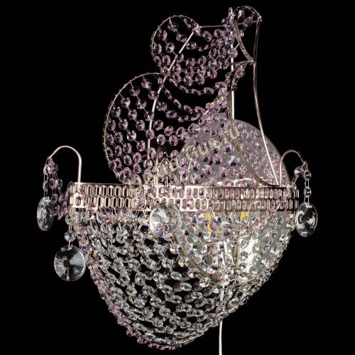 Бра Парусник №1 розовая в Подольске Гусь Хрустальный