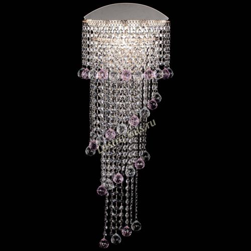 Бра Пирамида №6 розовая в Подольске Гусь Хрустальный