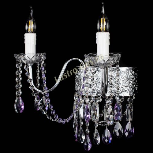 Бра Свеча Восток №2 фиолетовая в Подольске Гусь Хрустальный