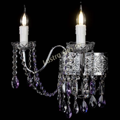 Бра Свеча Восток №2 фиолетовая в Подольске Гусь Хрустальный