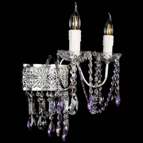 Бра Свеча Восток №2 фиолетовая в Подольске Гусь Хрустальный