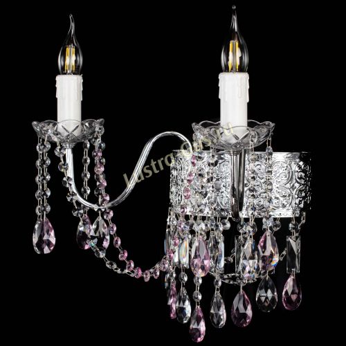 Бра Свеча Восток №2 розовая в Подольске Гусь Хрустальный