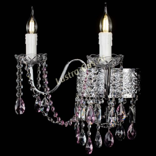 Бра Свеча Восток №2 розовая в Подольске Гусь Хрустальный