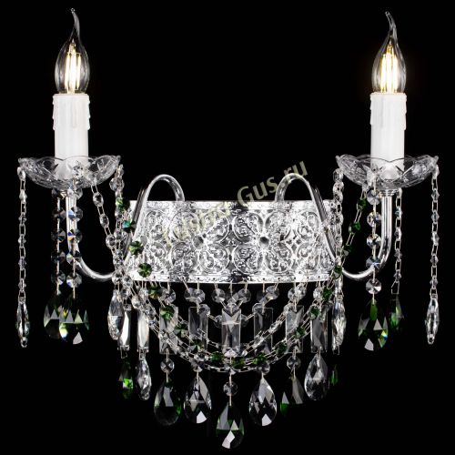 Бра Свеча Восток №2 зеленая в Подольске Гусь Хрустальный