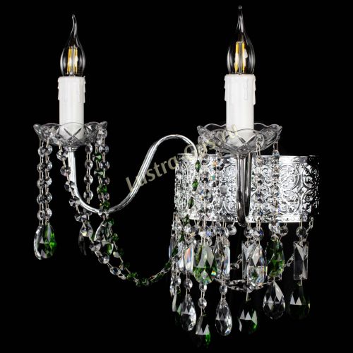 Бра Свеча Восток №2 зеленая в Подольске Гусь Хрустальный