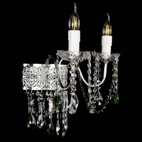 Бра Свеча Восток №2 зеленая в Подольске Гусь Хрустальный