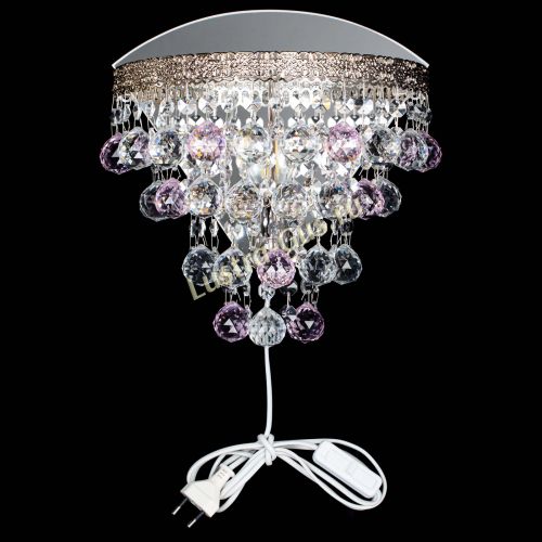 Бра Токката пирамида шар 30 розовая в Подольске Гусь Хрустальный