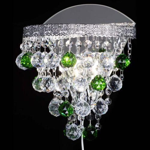 Бра Токката пирамида шар 30 зеленая в Подольске Гусь Хрустальный