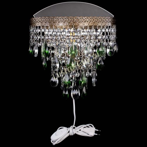 Бра Токката пирамида журавлик под бронзу зеленая в Подольске Гусь Хрустальный