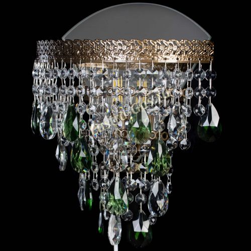 Бра Токката пирамида журавлик под бронзу зеленая в Подольске Гусь Хрустальный