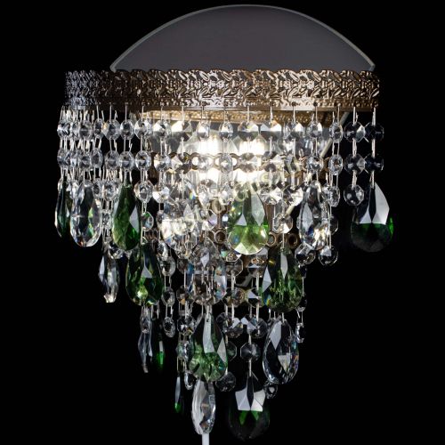 Бра Токката пирамида журавлик под бронзу зеленая в Подольске Гусь Хрустальный