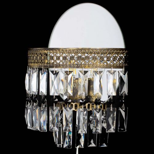 Бра Венеция Пластинка под бронзу Черная в Подольске Гусь Хрустальный