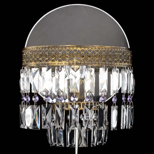 Бра Венеция Пластинка под бронзу Фиолетовая в Подольске Гусь Хрустальный