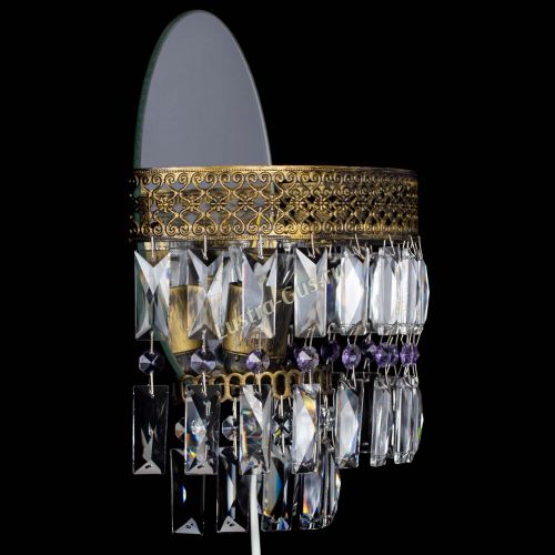 Бра Венеция Пластинка под бронзу Фиолетовая в Подольске Гусь Хрустальный