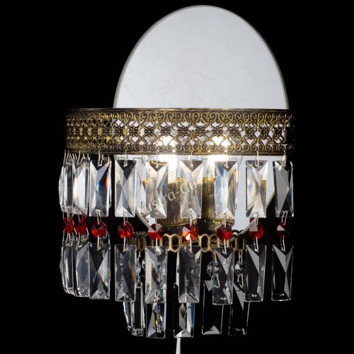 Бра Венеция Пластинка под бронзу Красная в Подольске Гусь Хрустальный