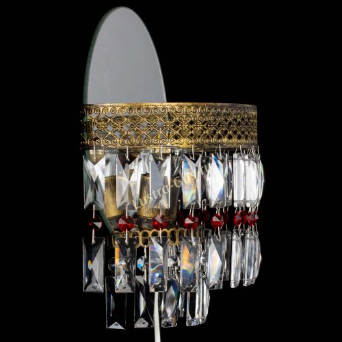 Бра Венеция Пластинка под бронзу Красная в Подольске Гусь Хрустальный