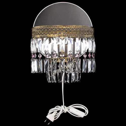 Бра Венеция Пластинка под бронзу Розовая в Подольске Гусь Хрустальный