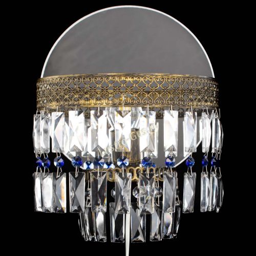 Бра Венеция Пластинка под бронзу Синяя в Подольске Гусь Хрустальный